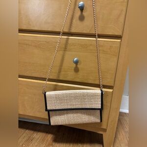 A New day women’s straw black and tan clutch